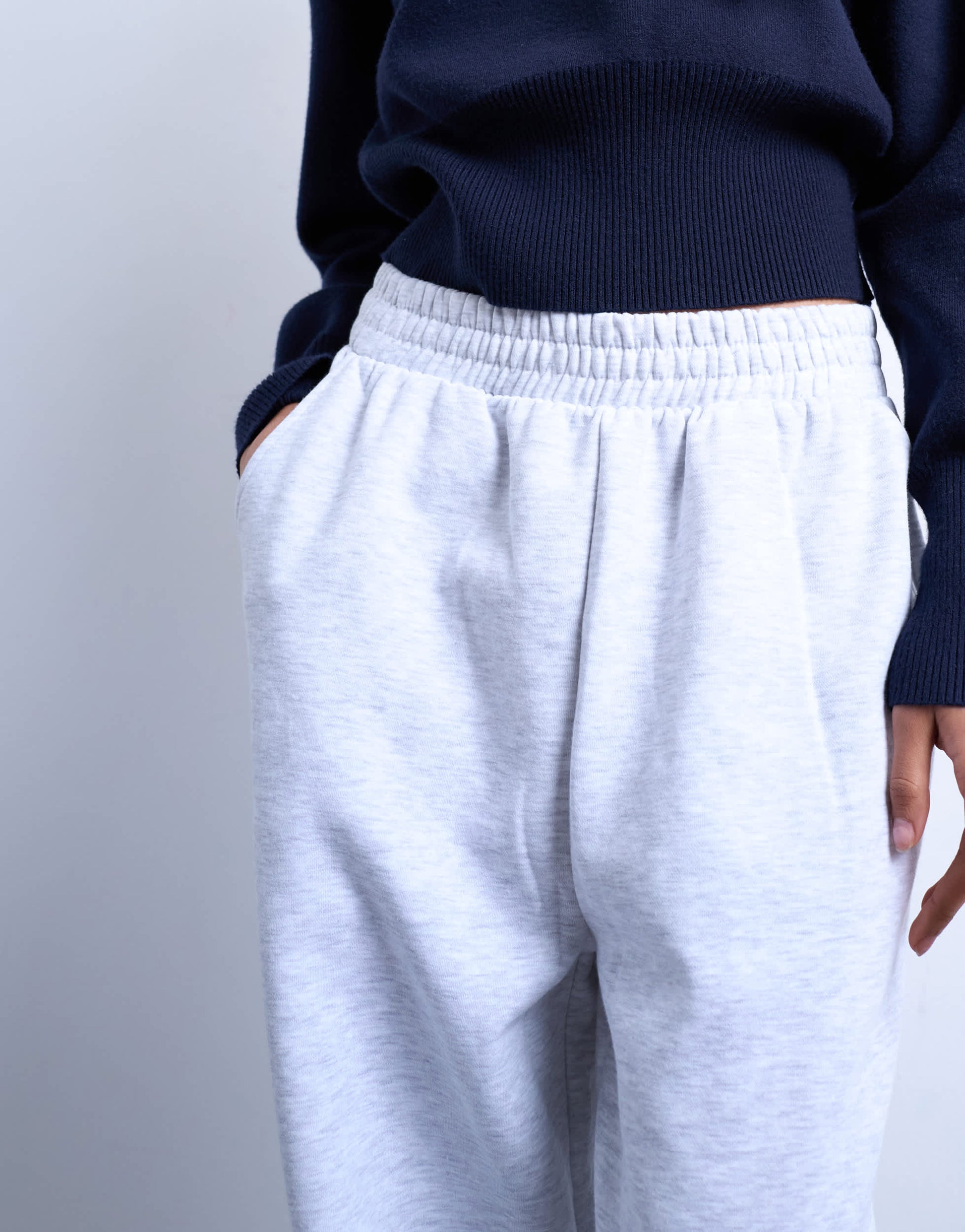 Topshop straight leg jogger in ash grey
