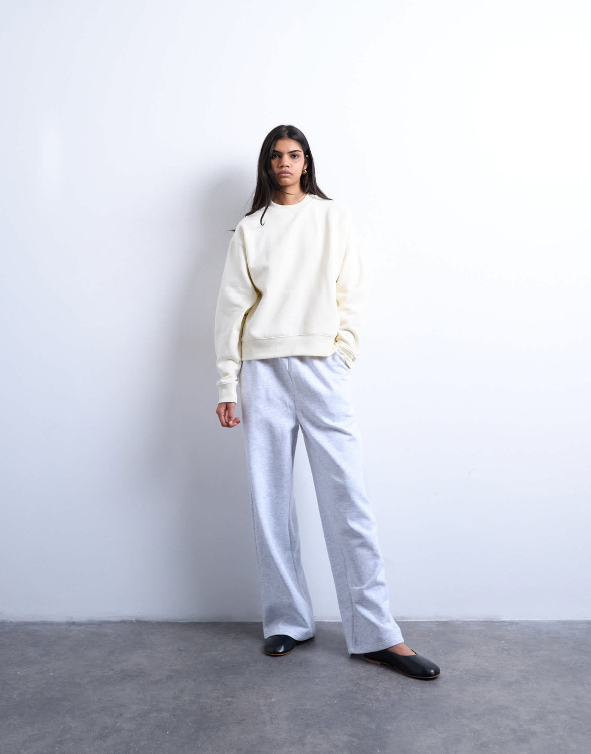 Topshop ultimate sweat in ecru
