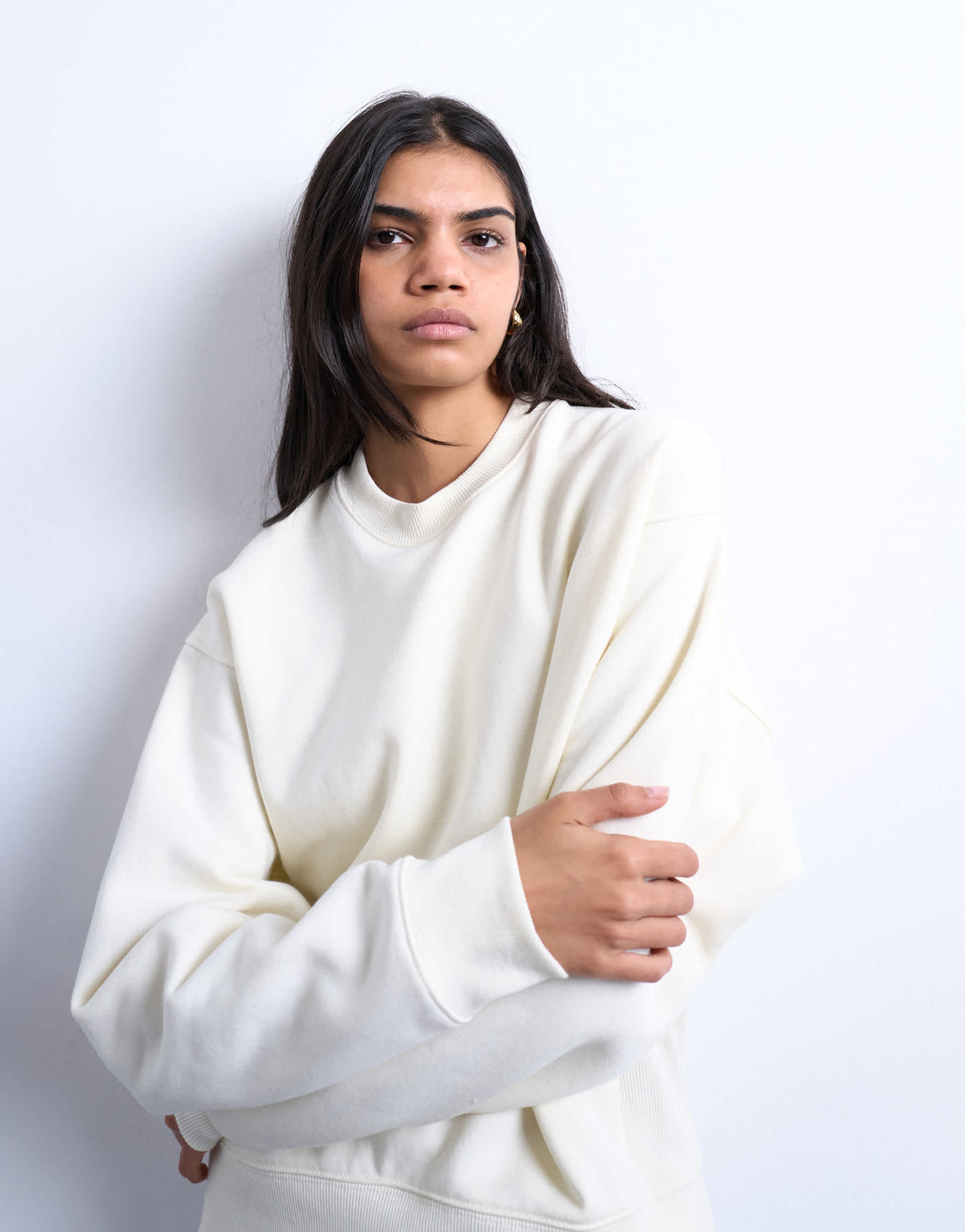 Topshop ultimate sweat in ecru