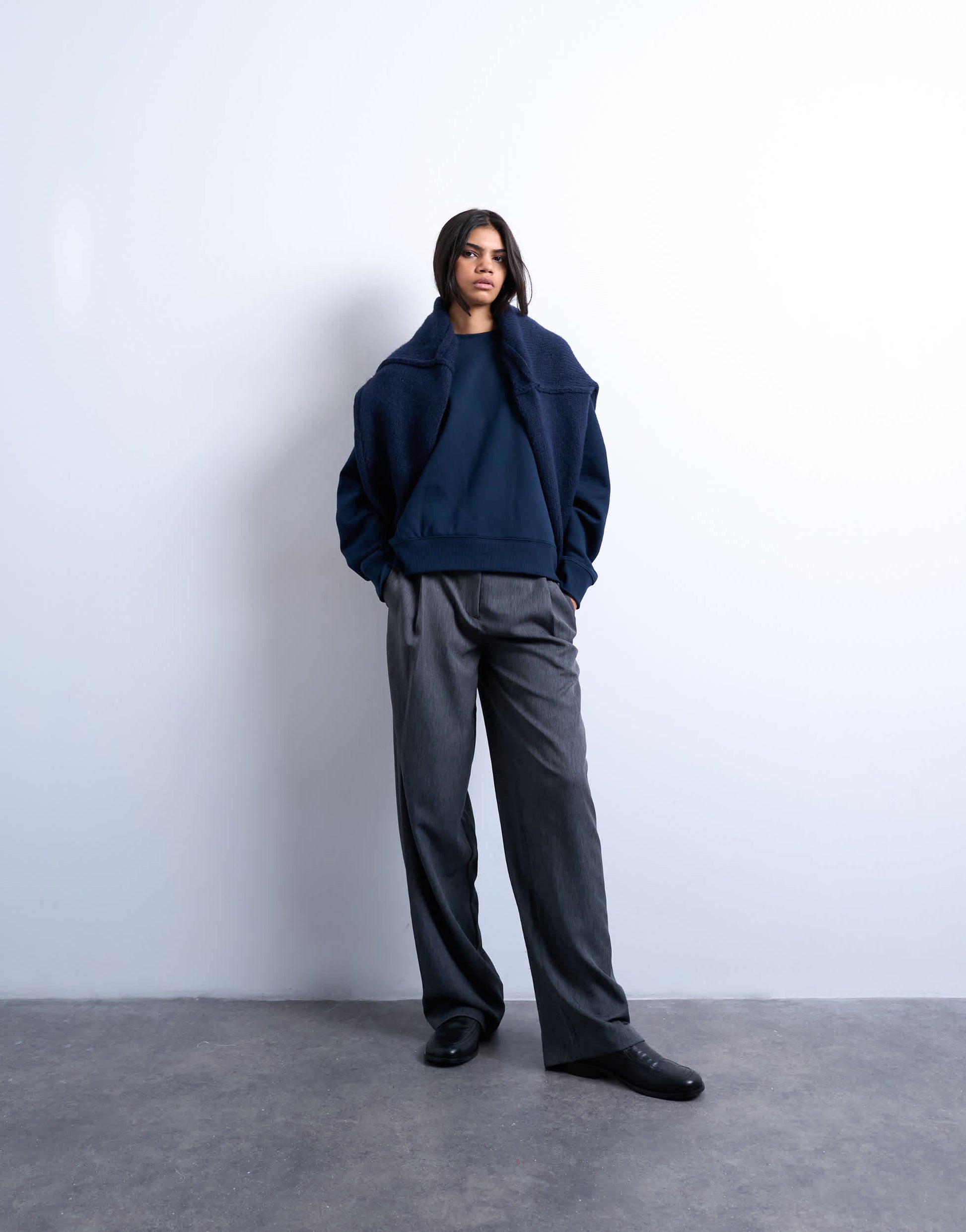 Topshop ultimate sweat in dark navy