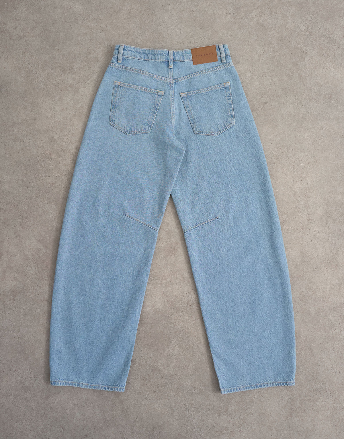 Topshop Barrel mid rise jean in bleach