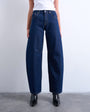 Topshop Barrel mid rise jean in indigo rinse