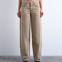 Topshop Cinch low rise relaxed jean in latte