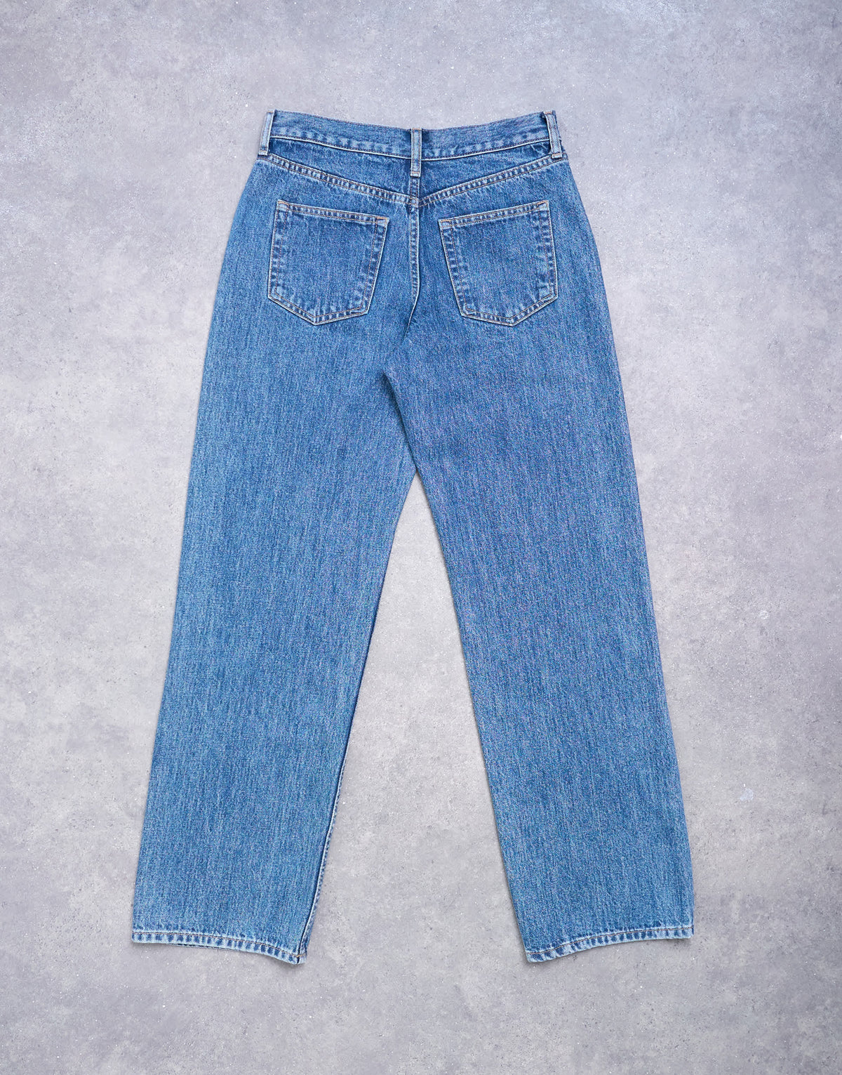 Topshop low rise straight leg jean in vintage blue