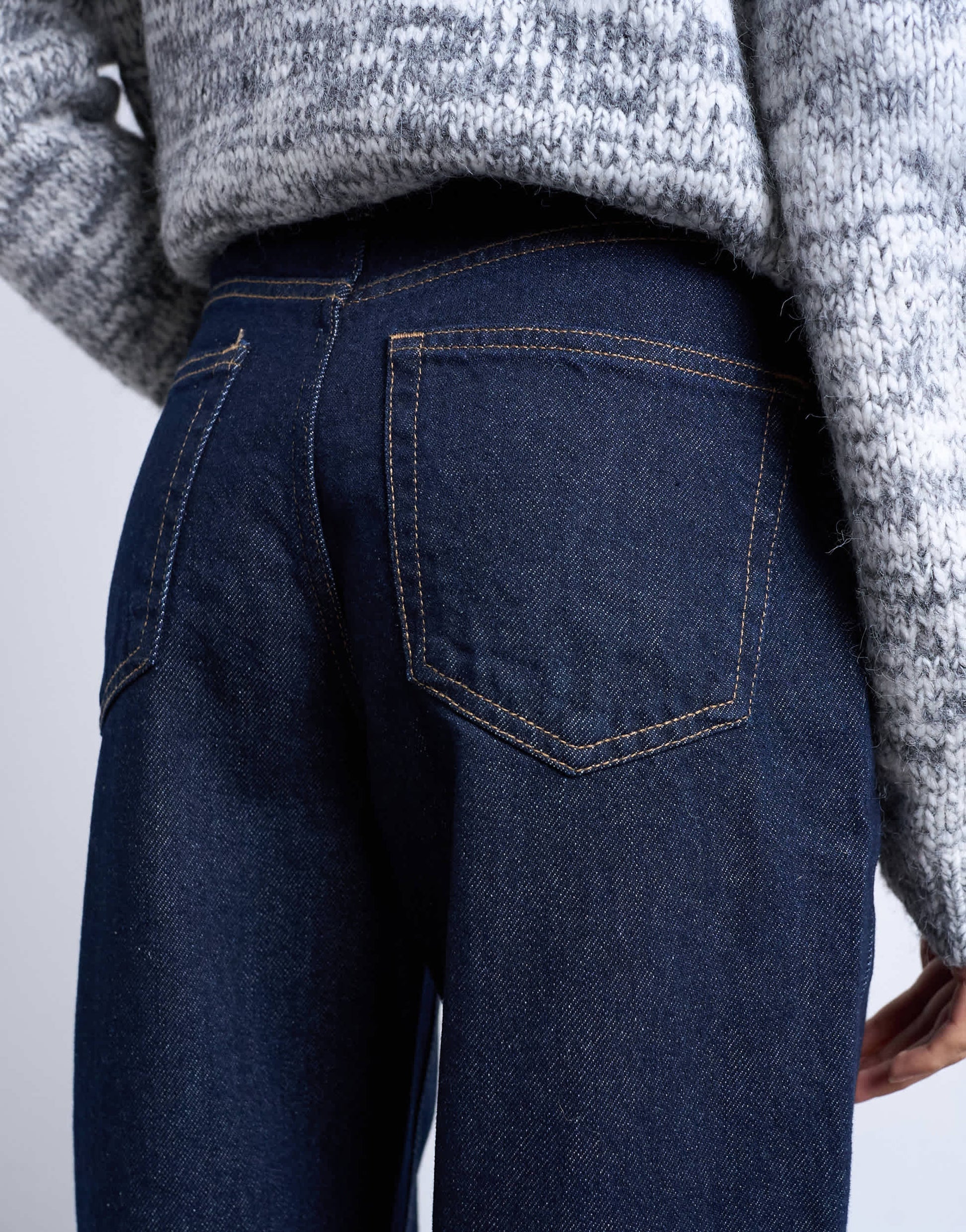 Topshop Kort high rise straight jean in indigo rinse