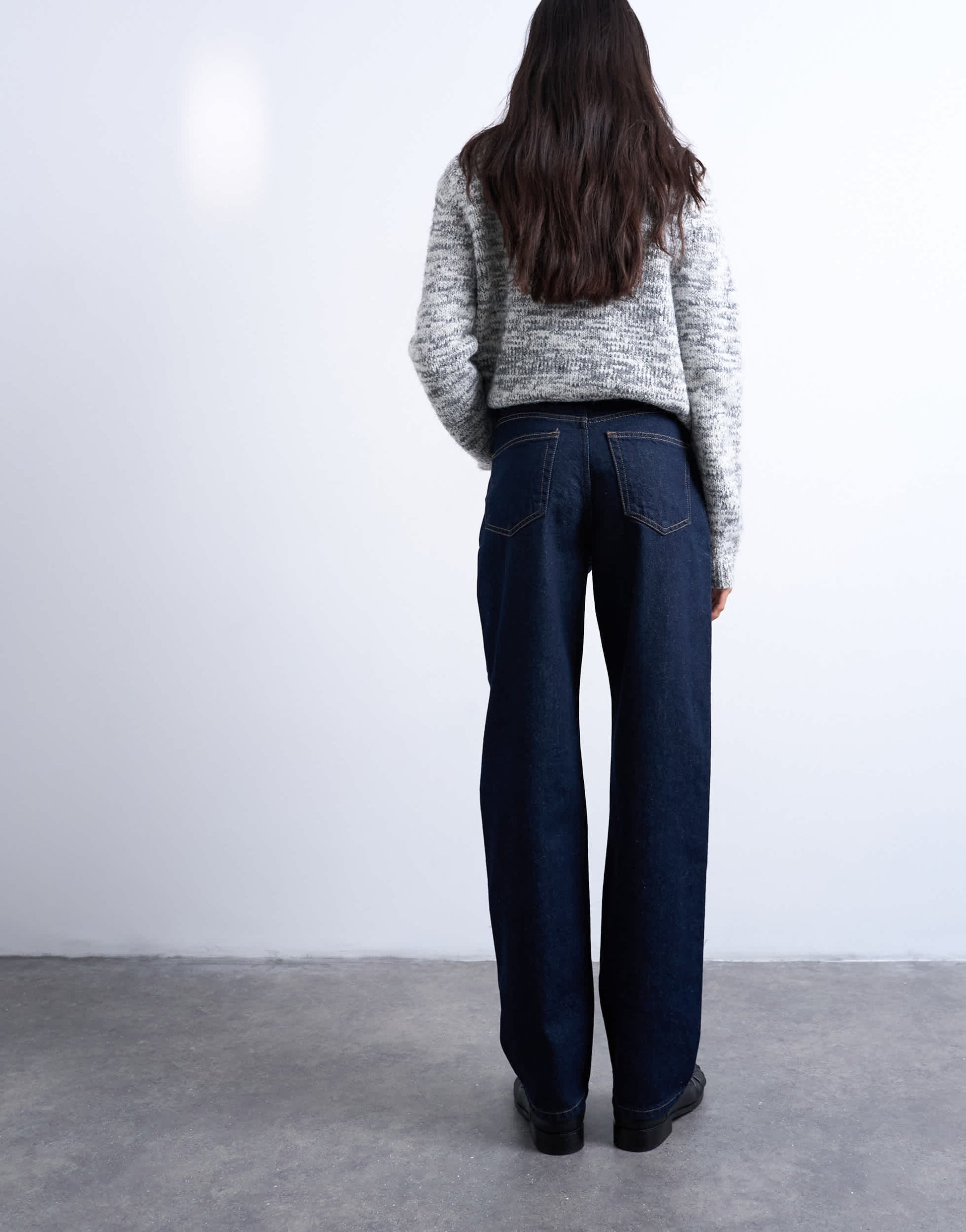 Topshop Kort high rise straight jean in indigo rinse