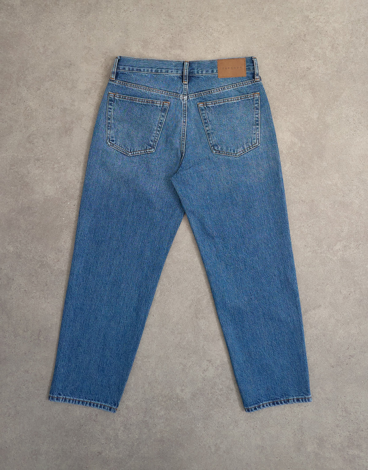 Topshop Runway mid rise straight cropped jean in vintage blue