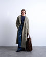 Topshop 3 button brushed coat with wool in sage