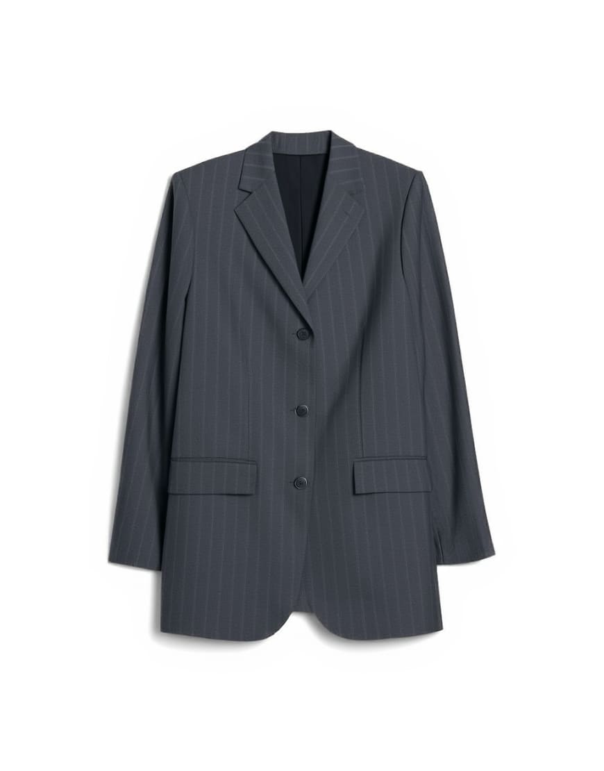 Topshop 3 button mensy pinstripe blazer co-ord in charcoal