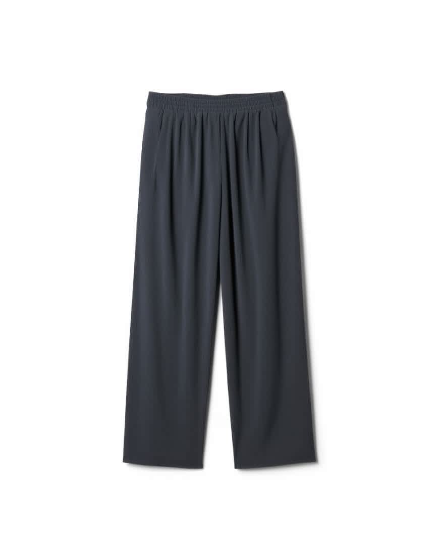 Topshop cord wide leg awkward length trouser in slate