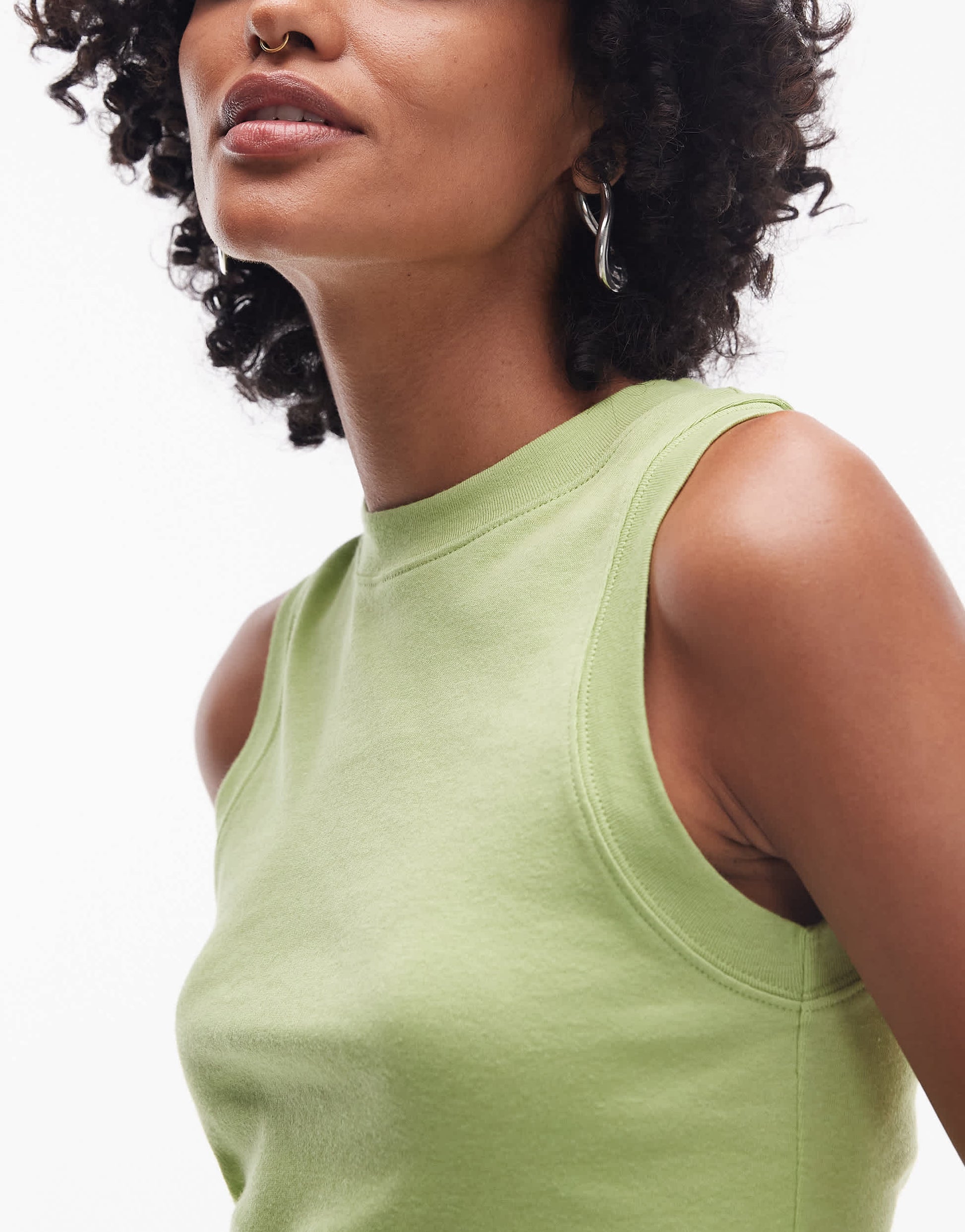 Topshop slim tank in green