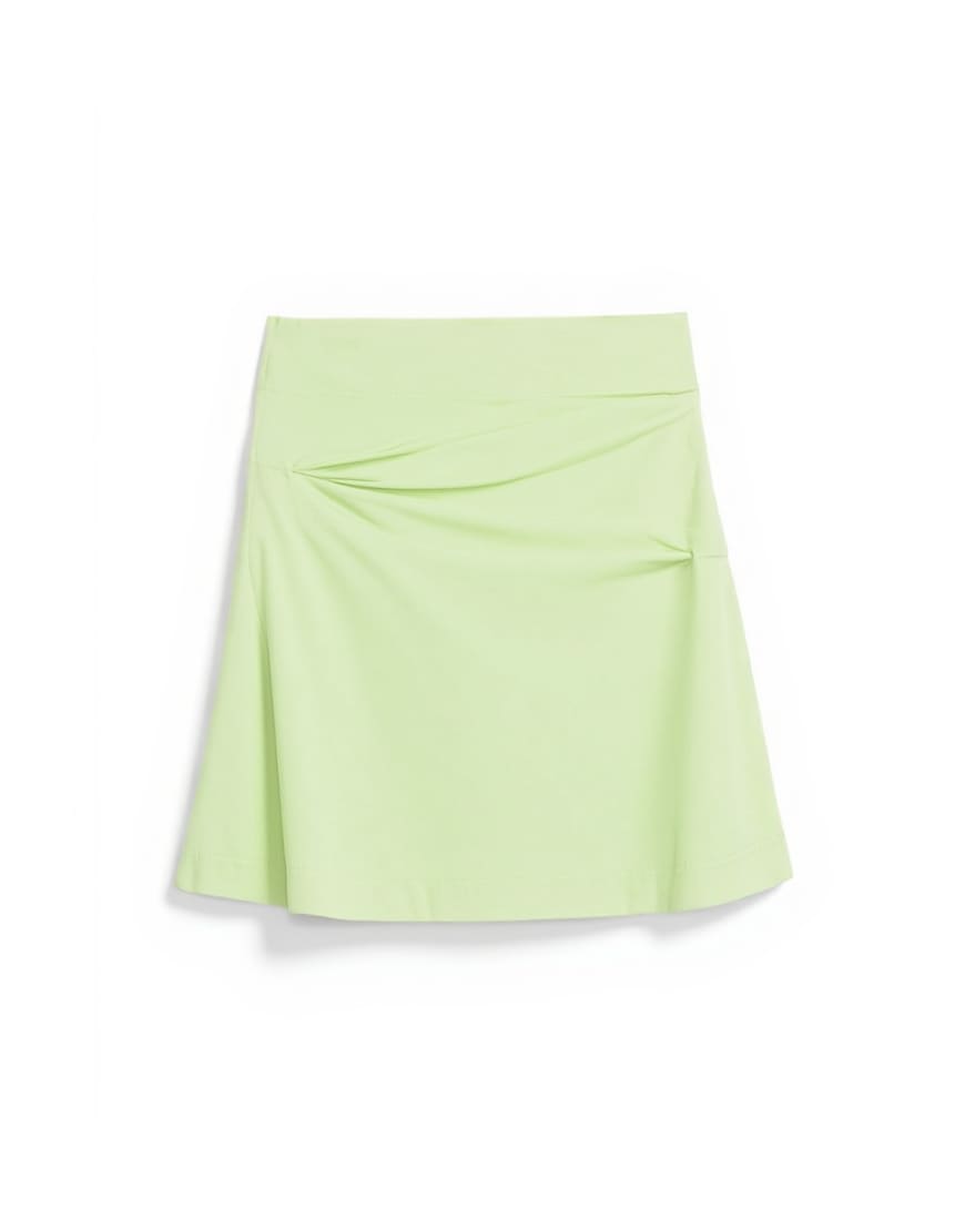 Topshop draped tuckside mini skirt in lime