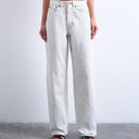 Topshop Column mid rise jeans in bone