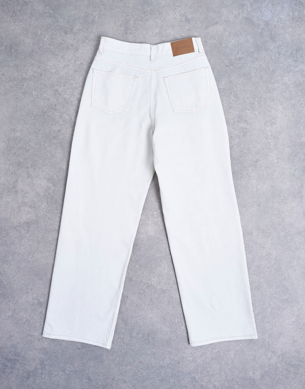 Topshop Column mid rise jeans in bone