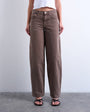 Topshop Cinch low rise relaxed jeans in otter