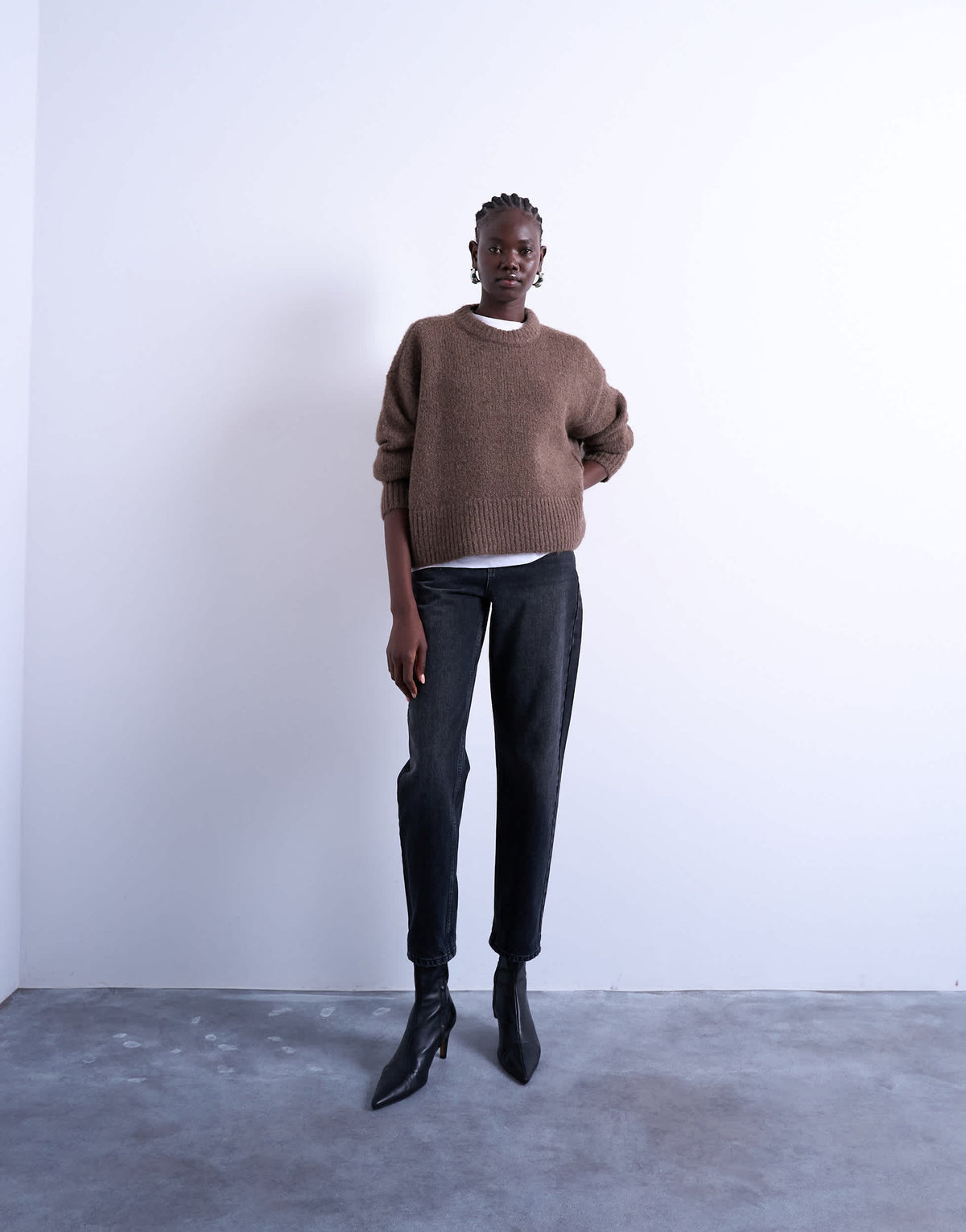 Topshop Mom jeans in washed black