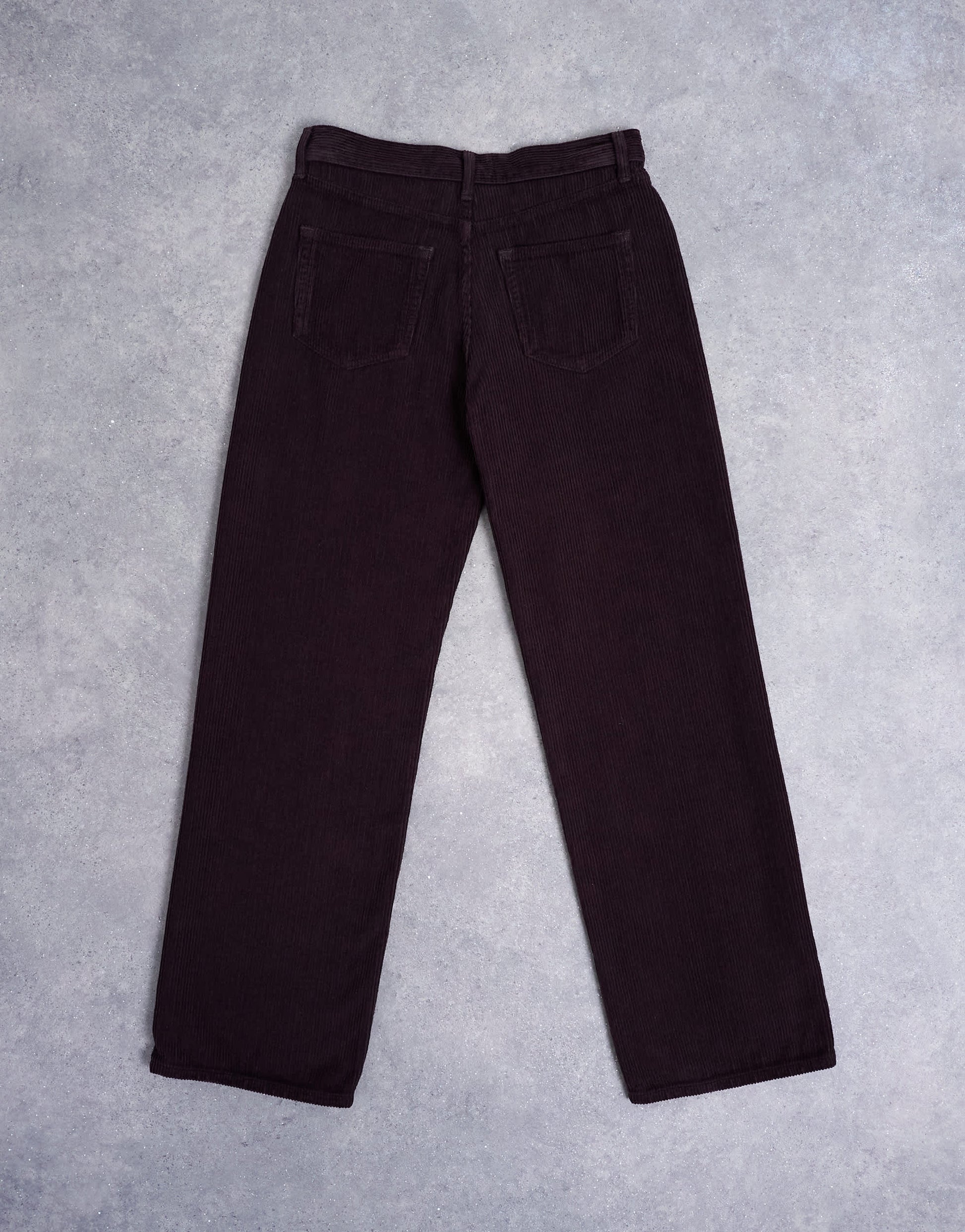 Topshop Ember low rise cord straight leg jeans in bitter chocolate