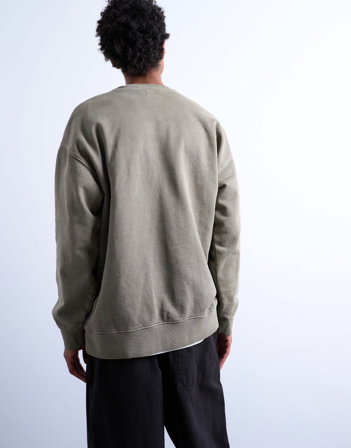 Topman heavyweight oversized fit sweatshirt in washed khaki