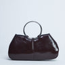 Sac cabas Topshop Griffith à anse en métal couleur chocolat