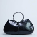 Topshop Griffith metal ring handle grab bag in black