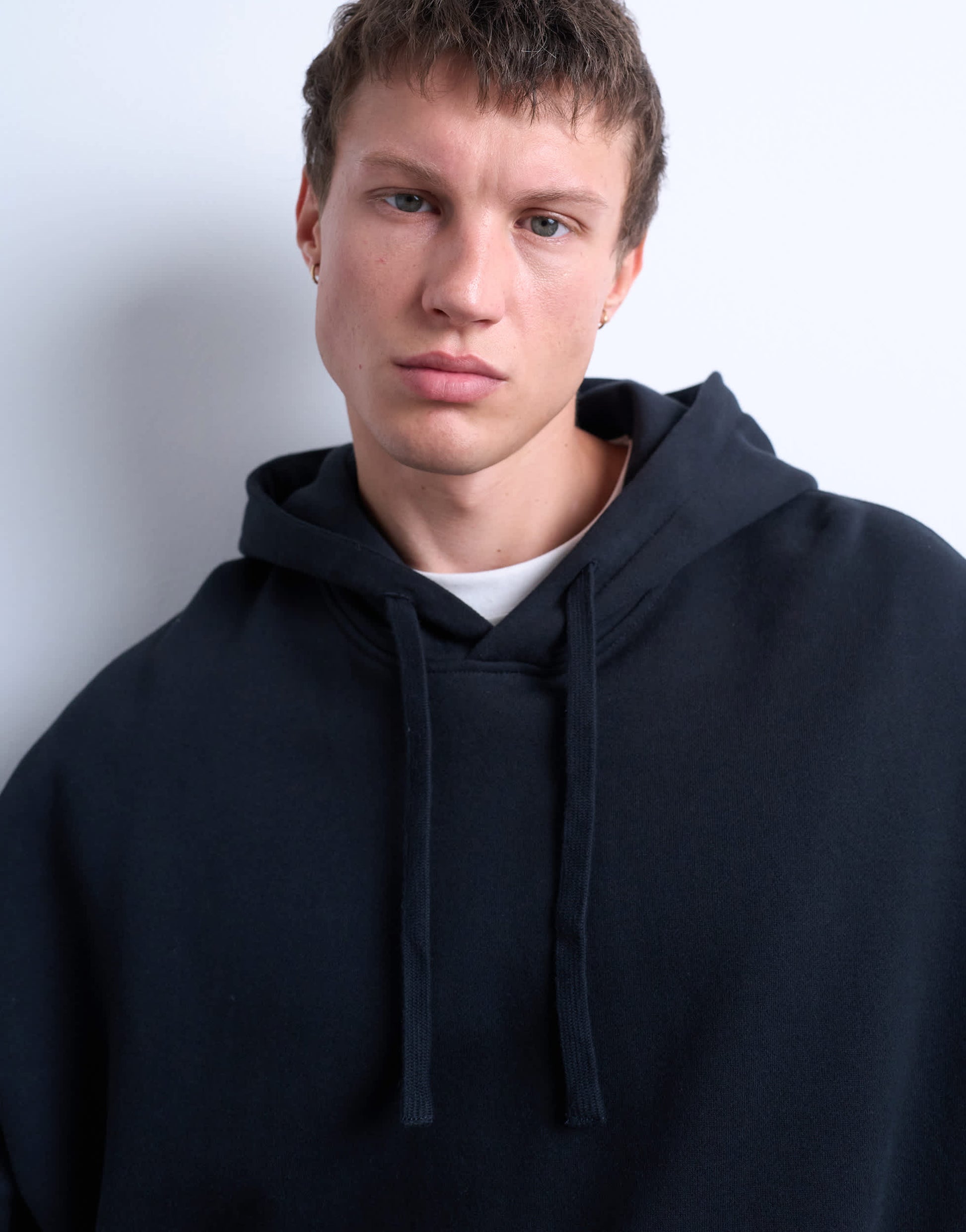 Topman heavyweight oversized fit hoodie in black