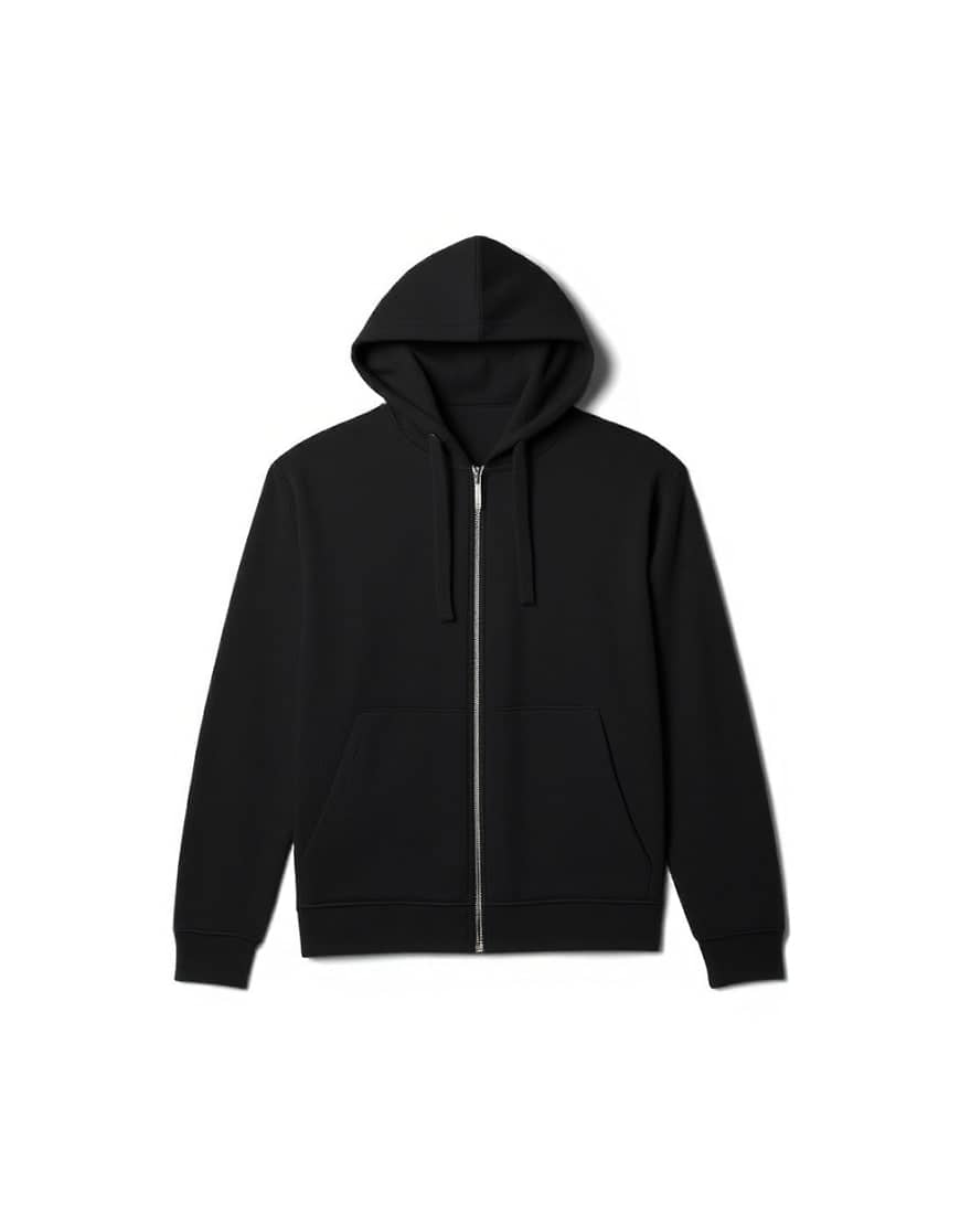 Topman heavyweight oversized fit zip through hoodie in black