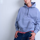 Sweat à capuche coupe oversize épais Topman bleu moyen