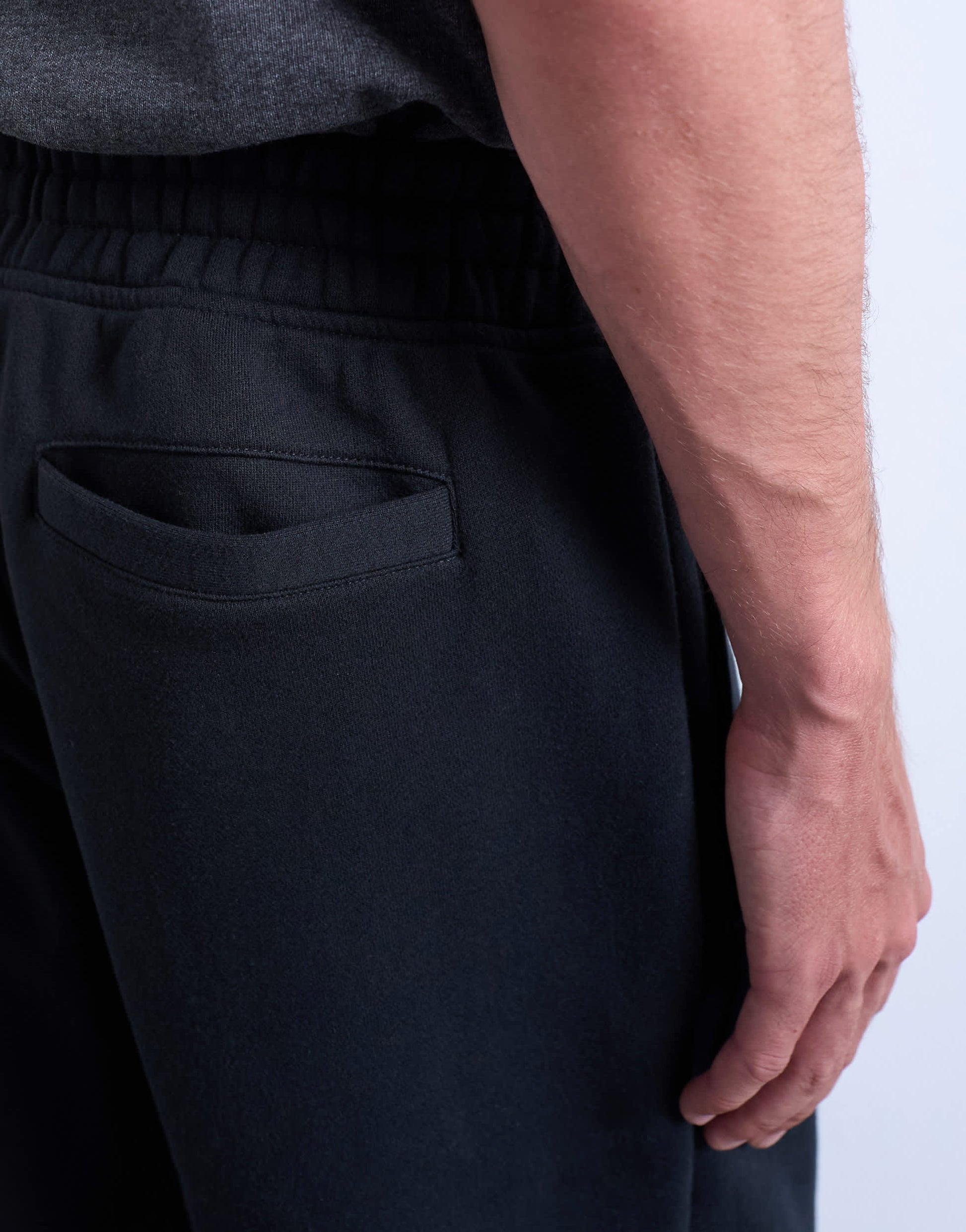 Topman heavyweight straight leg jogger in black