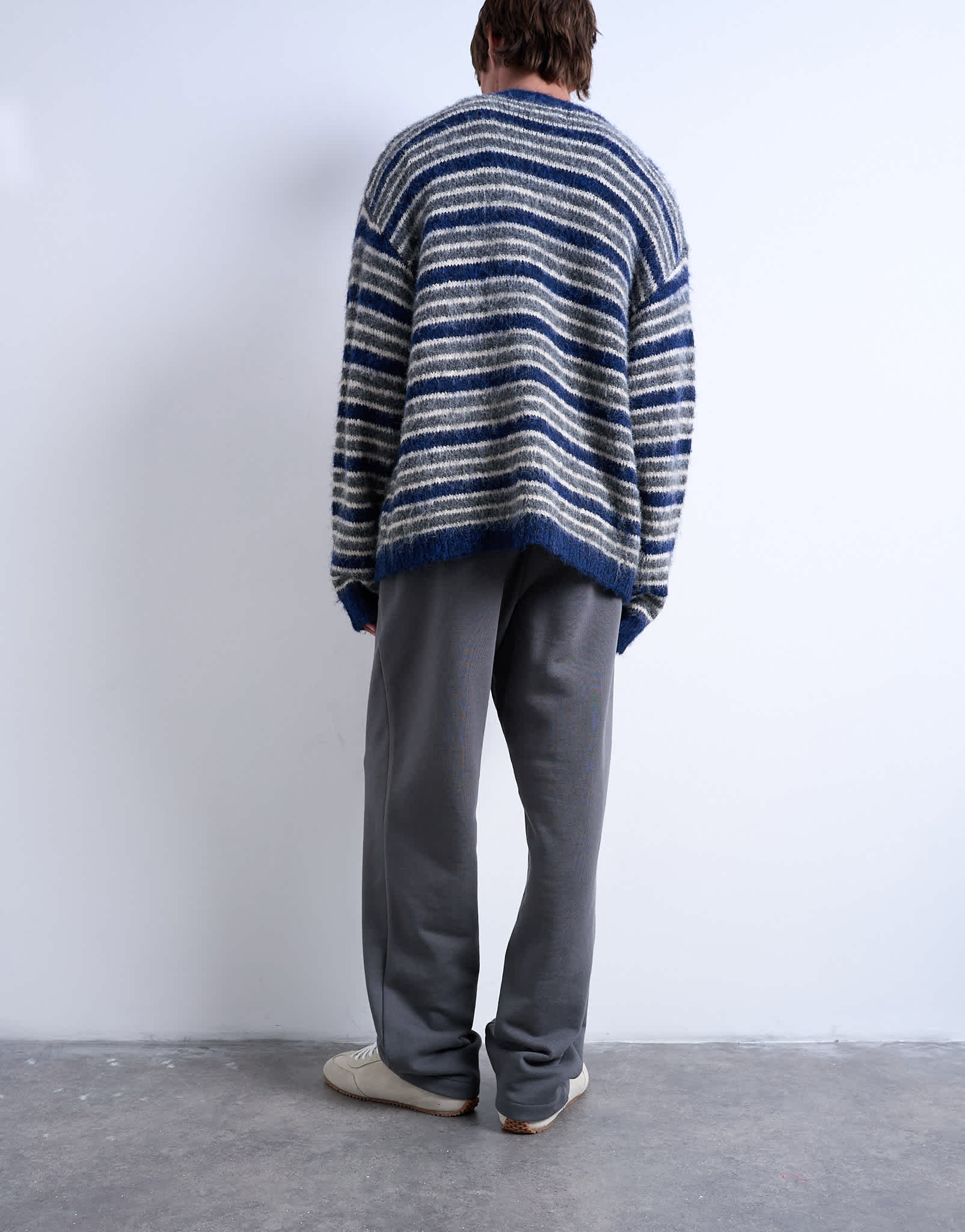 Topman heavyweight straight leg jogger in charcoal