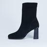 Bottines à talon Topshop Nellie en daim véritable noir