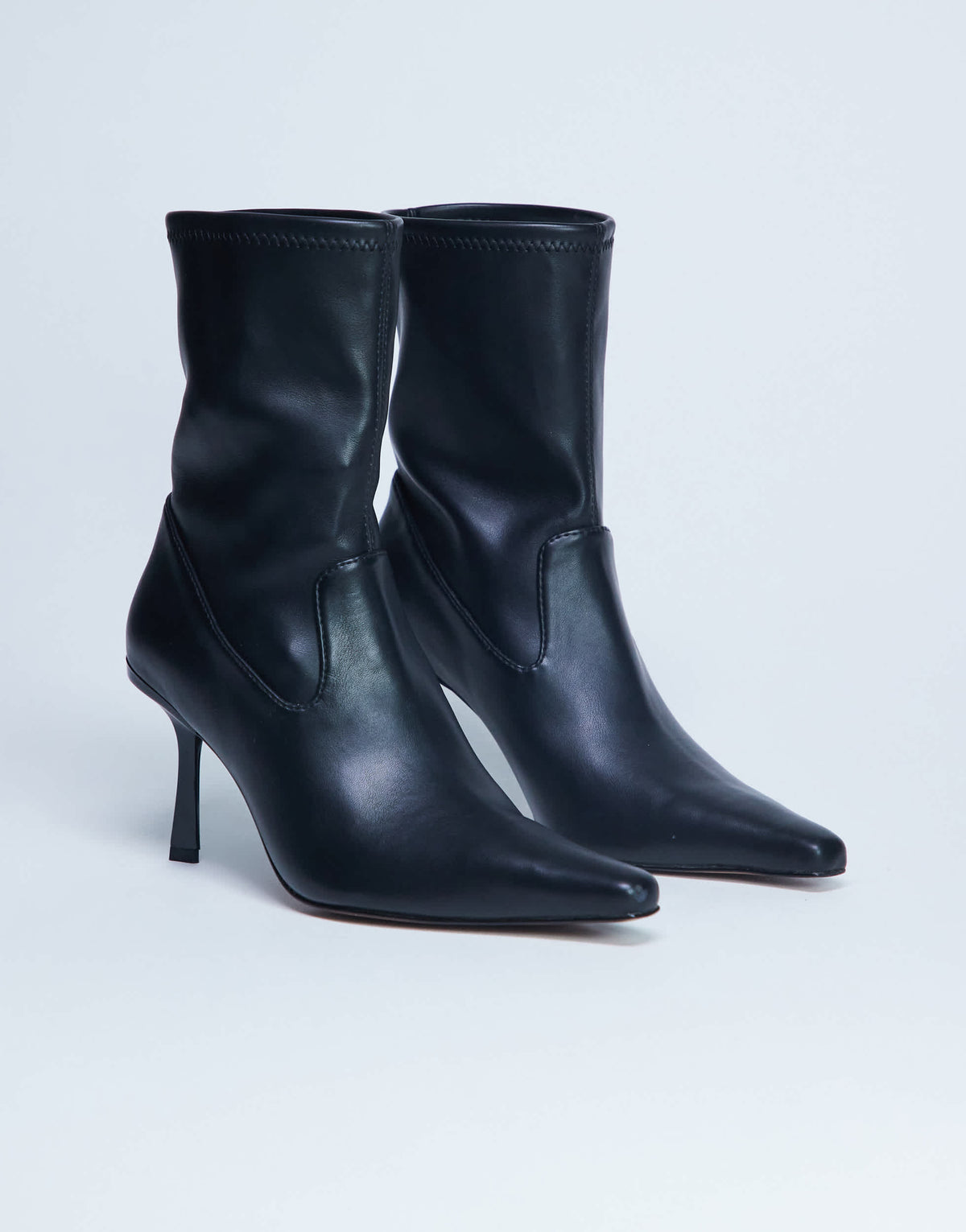 Topshop Noah point toe boot in black