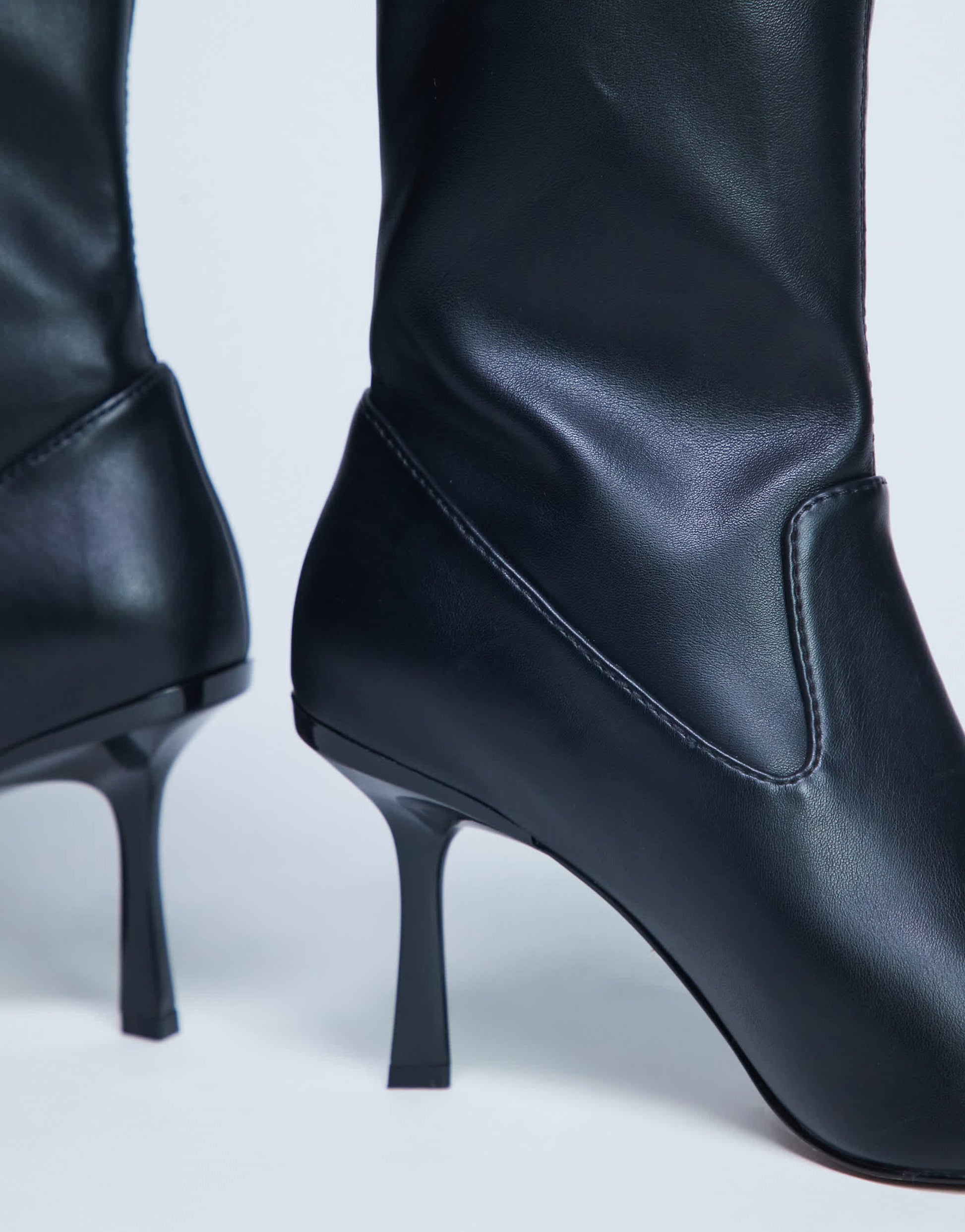 Topshop Noah point toe boot in black