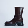 Topshop Nina Stiefelette mit klobigem Absatz in Schokoladenbraun
