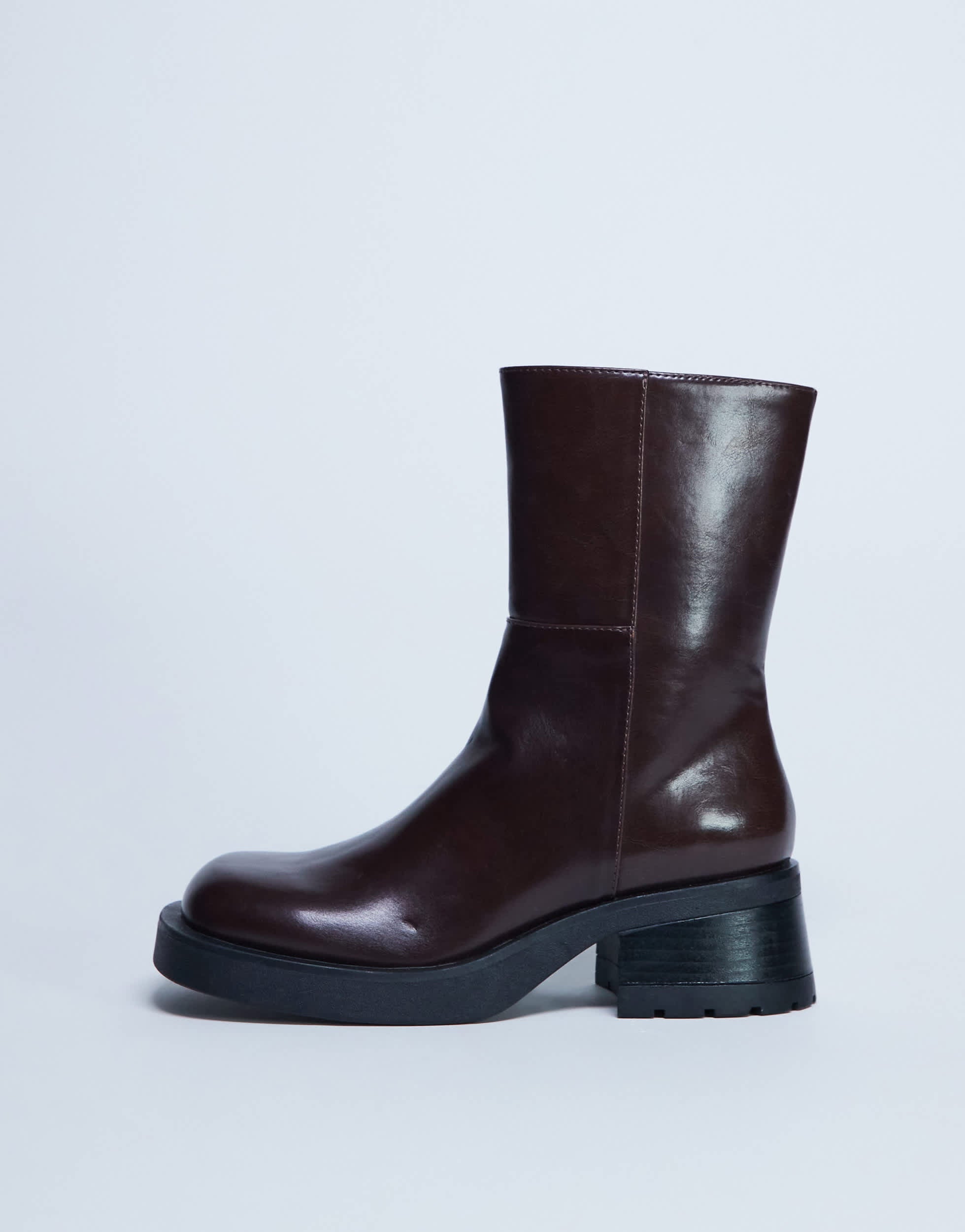 Bottines à talon compensé Topshop Nina couleur chocolat