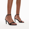 Topshop Isabelle 2 part banana heel sandal in black