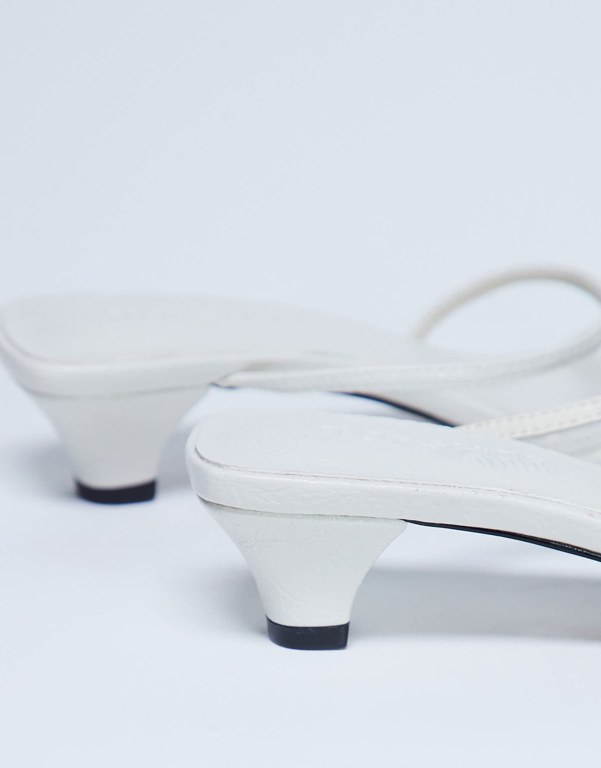Topshop Iva strappy kitten heel mule in white