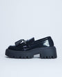 Topshop Cameron tassel loafer with cleated sole in black