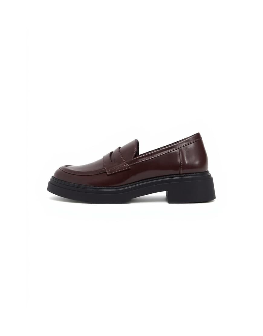Topshop Cade chunky sole loafer in chocolate