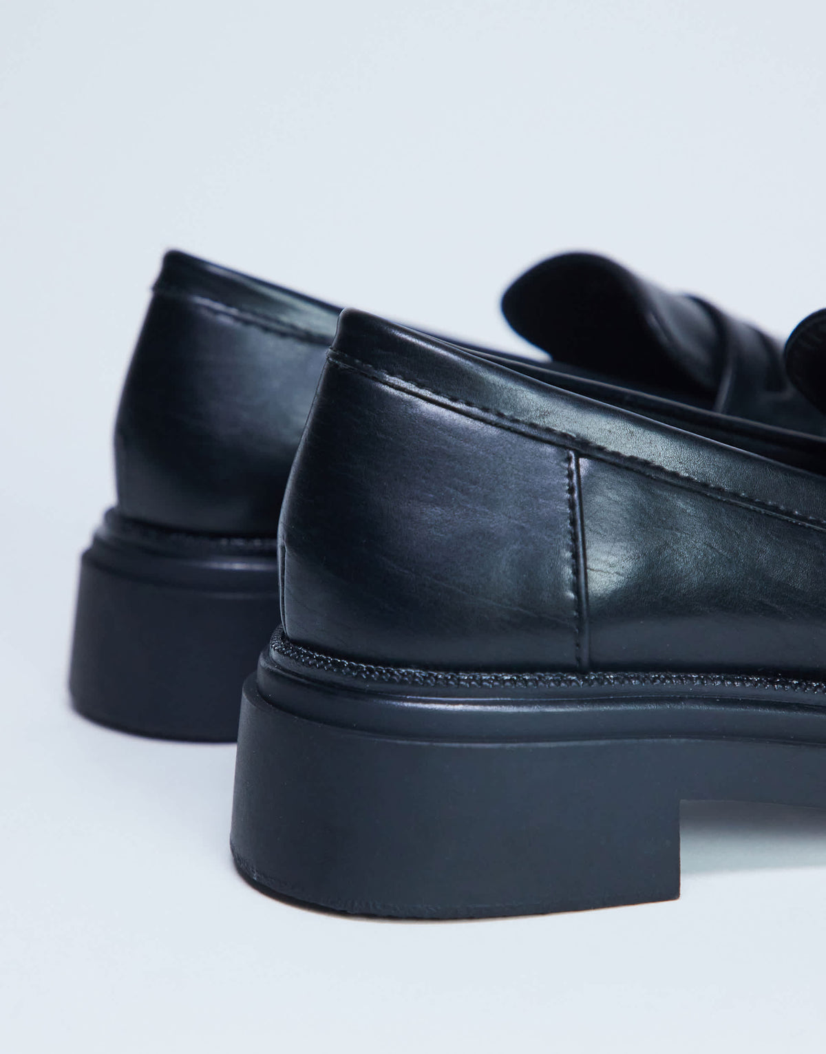 Topshop Cade chunky sole loafer in black