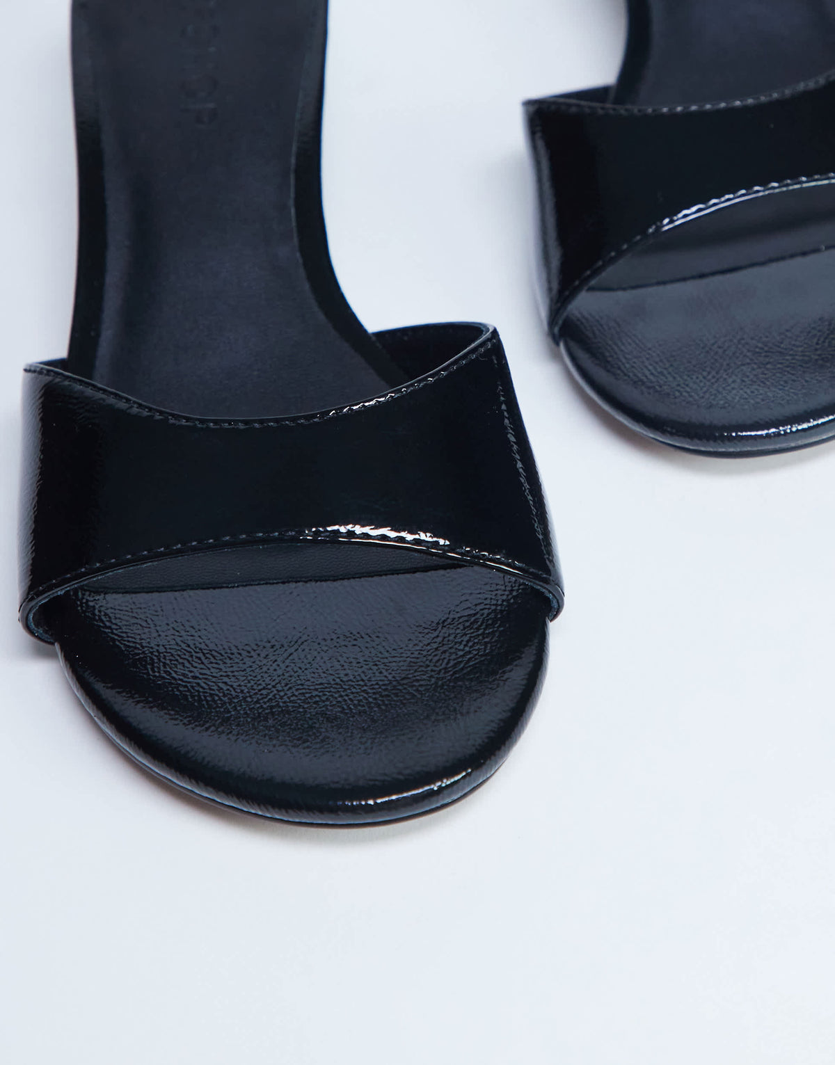 Topshop Ivee kitten heel mule in black
