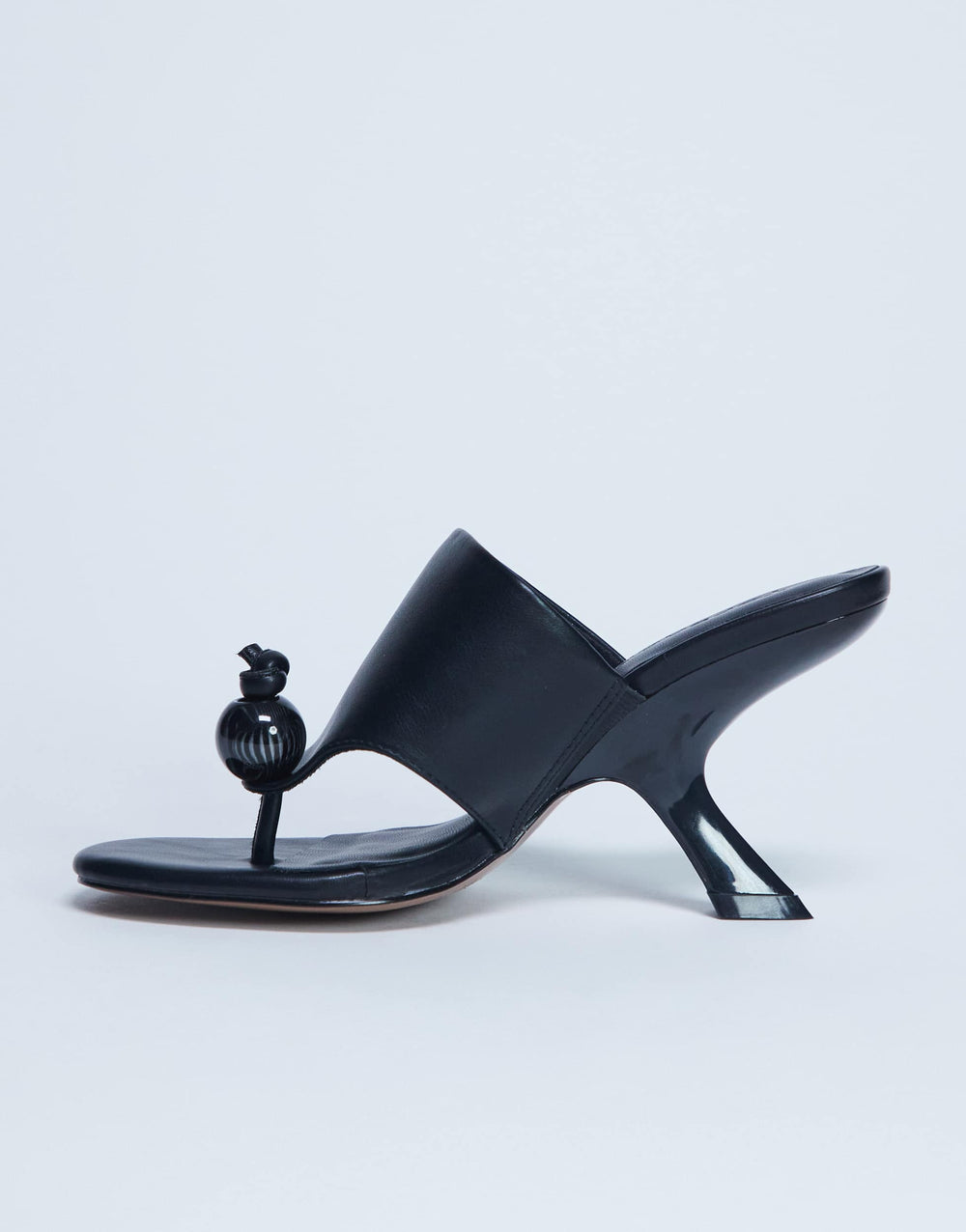 Mule à entre-doigts et bride à perles Topshop Isai, noire