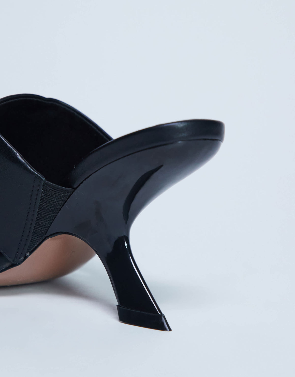 Topshop Isai beaded toe thong heeled mule in black