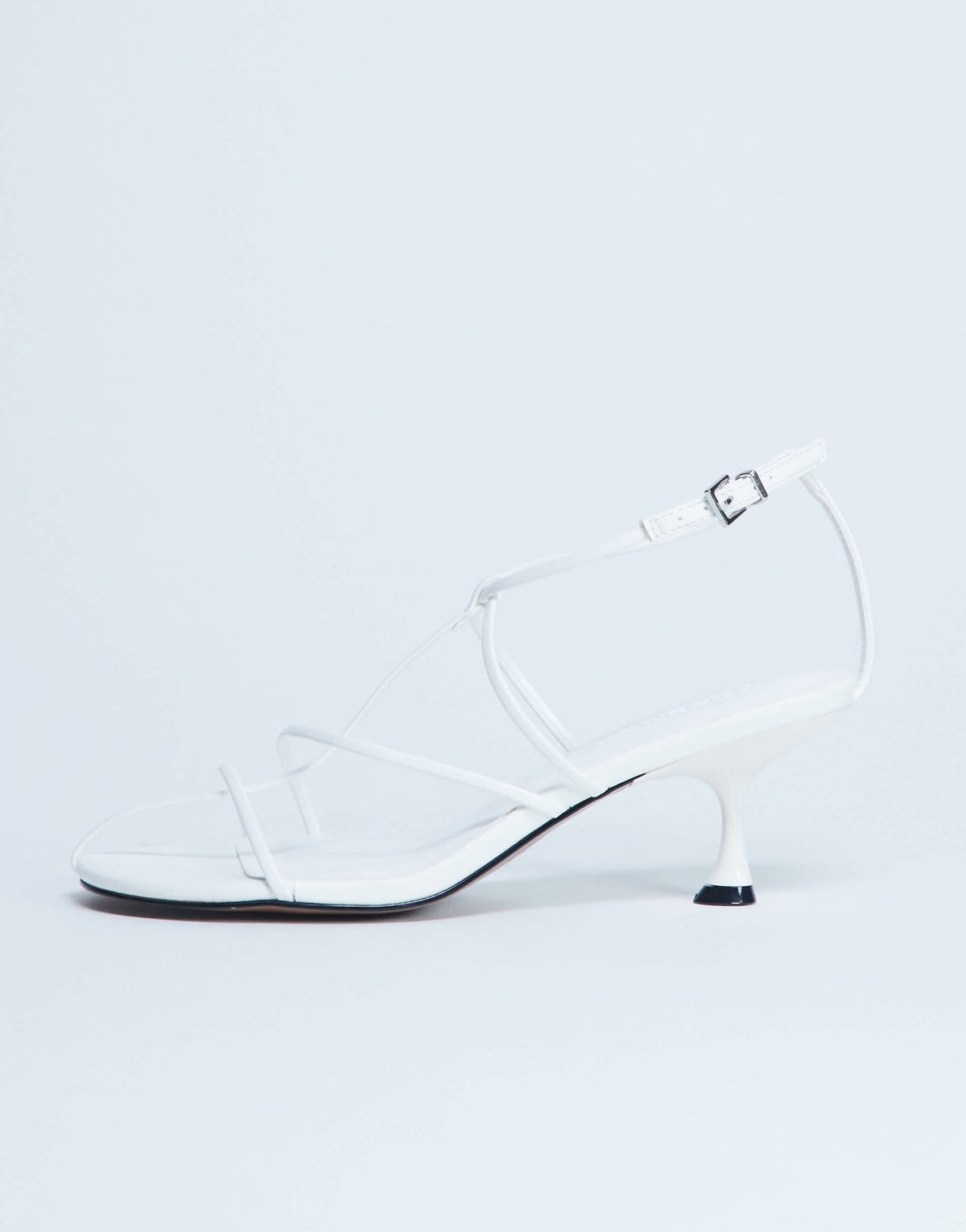 Topshop Itzia strappy mid heel sandal in white