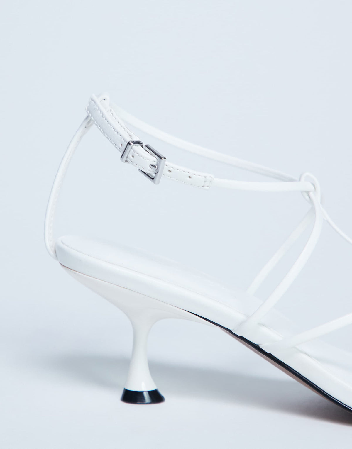 Topshop Itzia strappy mid heel sandal in white