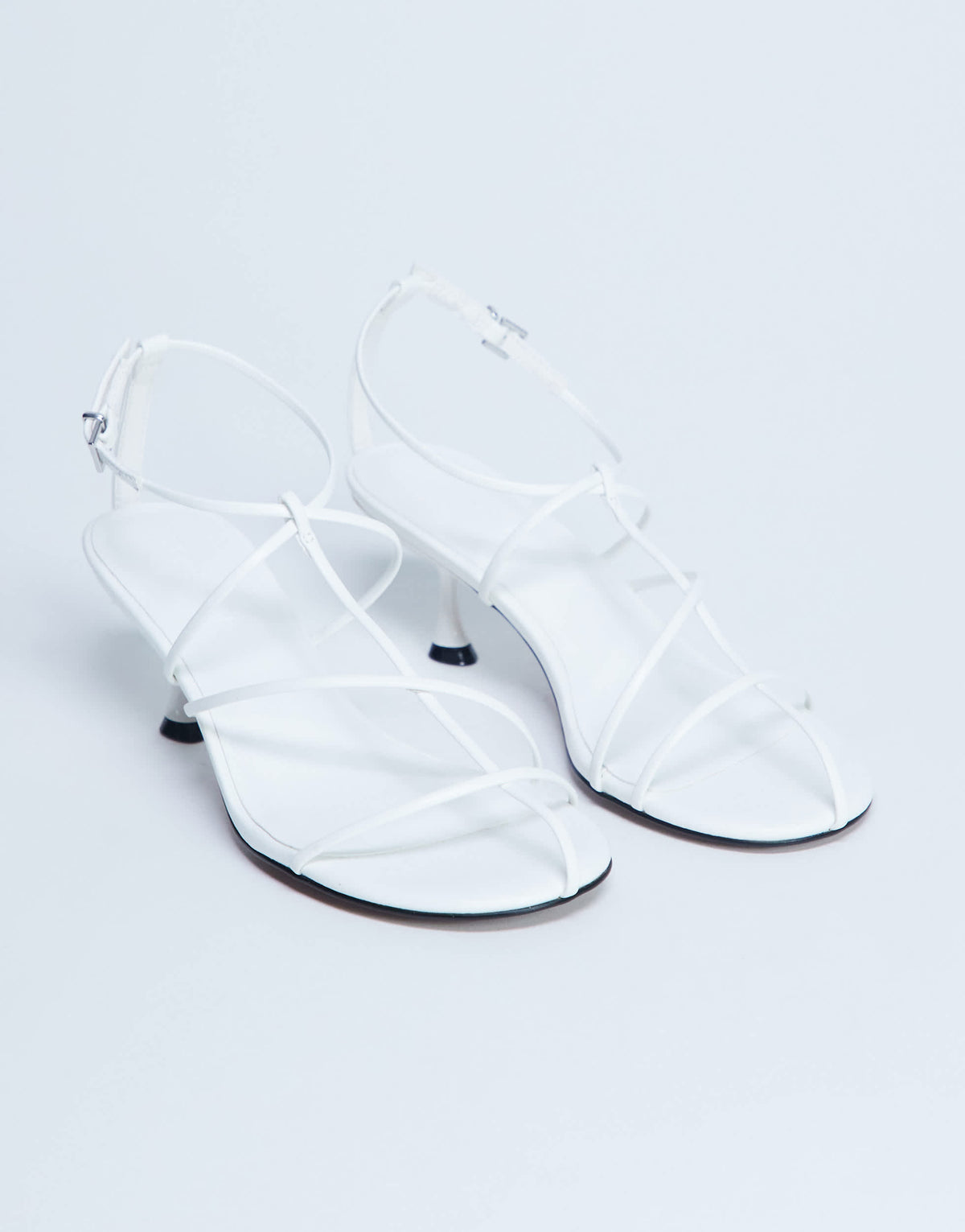 Topshop Itzia strappy mid heel sandal in white