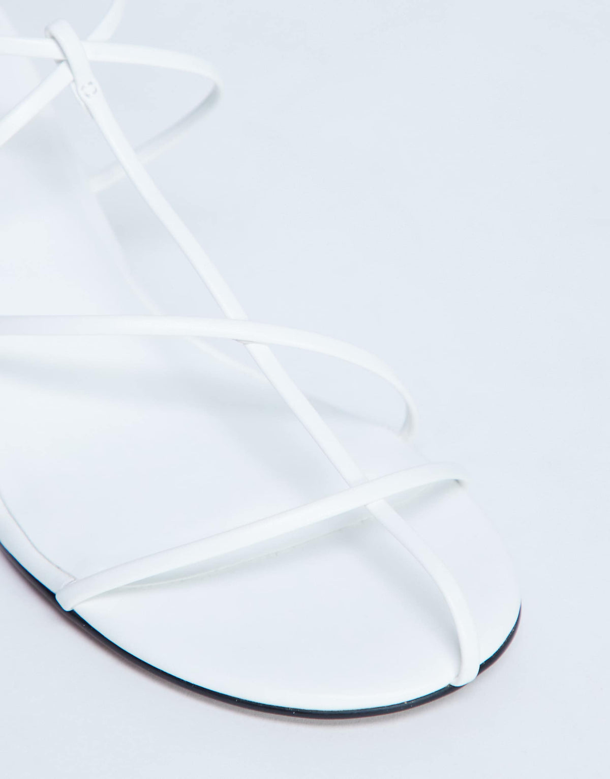 Topshop Itzia strappy mid heel sandal in white