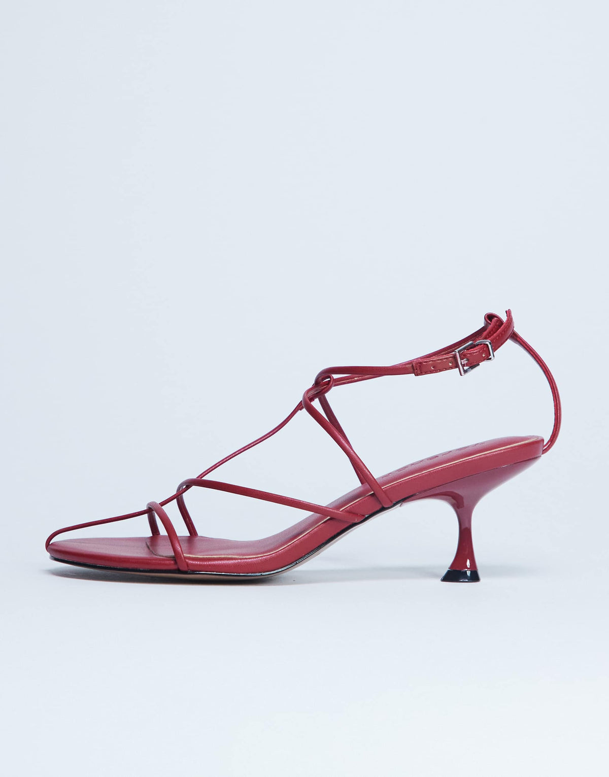 Topshop Itzia strappy mid heel sandal in red
