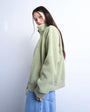 Topshop borg funnel zip through in green