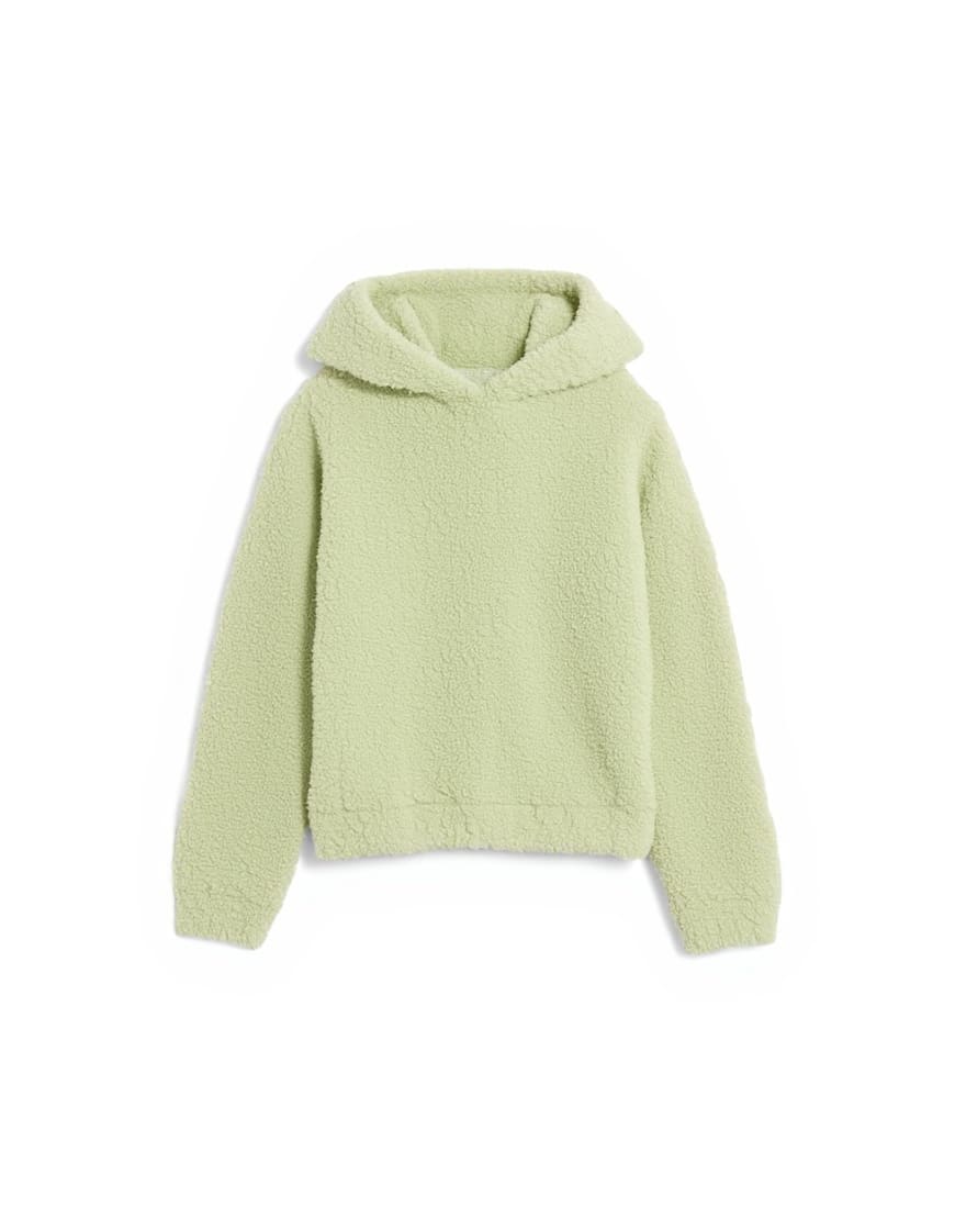 Topshop borg oversized hoodie in sage green