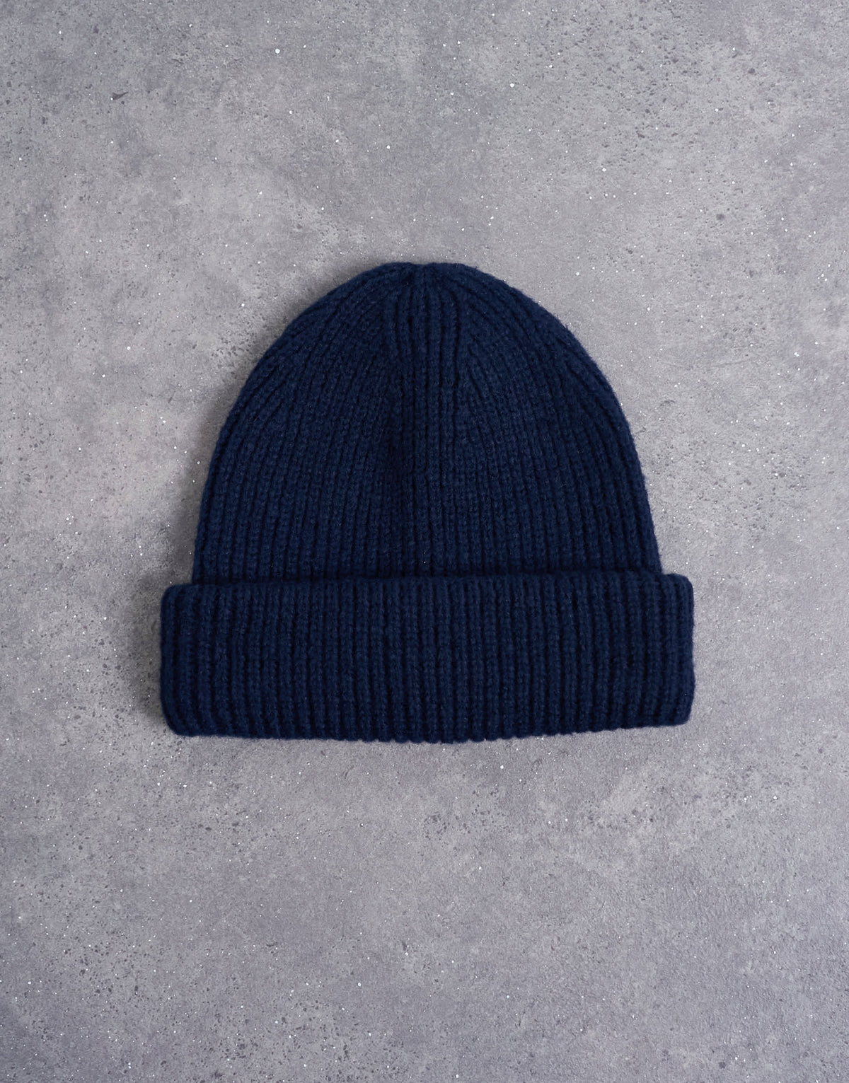 Topshop Henry ribbed beanie in navy